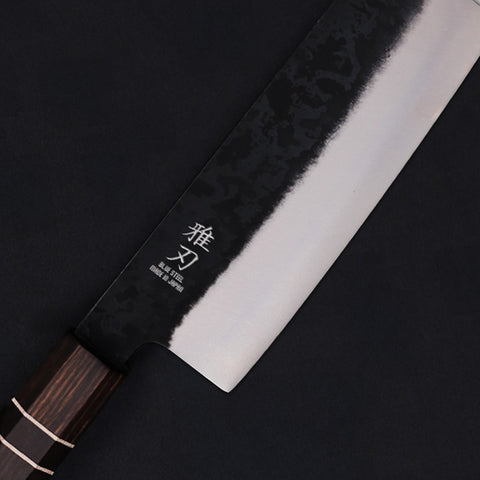 Nakiri Blue Steel VG10 Clad – Ebony Handle 180mm