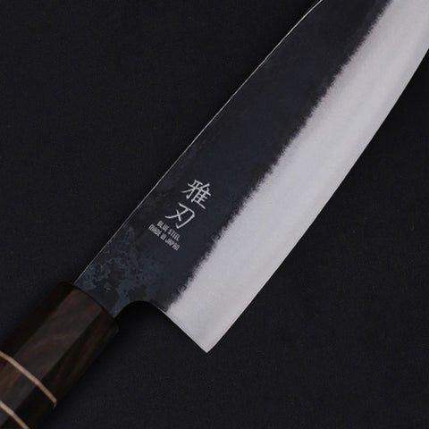 Santoku Blue Steel Ebony Wood Handle 170mm/6.7-inch