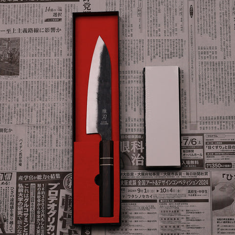 Gyuto Blue Steel Ebony Wood Handle Custom
