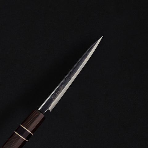 Essential Japanese Knife Set – Blue Steel Blades, Ebony Wood Handles (Santoku, Nakiri, Petty)