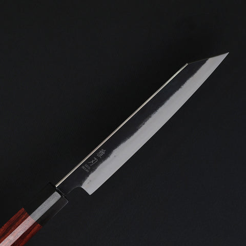 Bunka Blue Steel Red Ebony Wood Handle