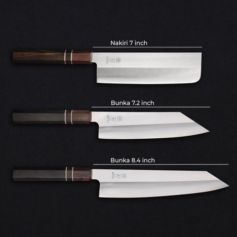3-Piece VG-10 Ebony Wood Handle Knife Set
