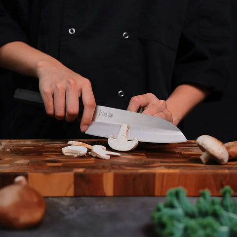 Daily Cut Japanese Trio – VG-10 stainless steel, Ebony Wood Handles (Bunka, Nakiri, Santoku)