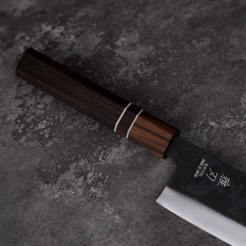 Gyuto Blue Steel Ebony Wood Handle Custom