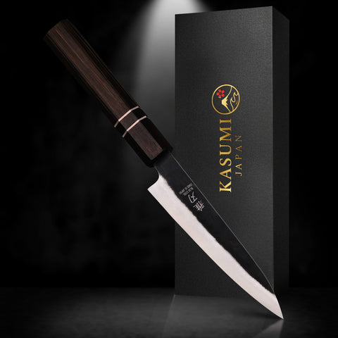 Petty Blue Steel Ebony Wood Handle 140mm Custom