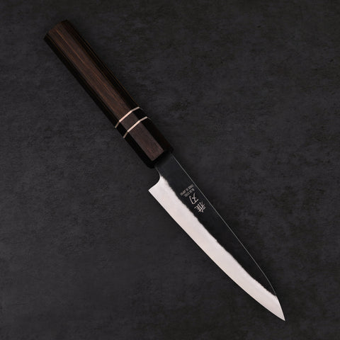 Essential Japanese Knife Set – Blue Steel Blades, Ebony Wood Handles (Santoku, Nakiri, Petty) Custom