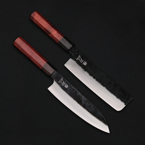Essential 2-Piece Knife Set - Red Ebony Series (Gyuto + Nakiri)