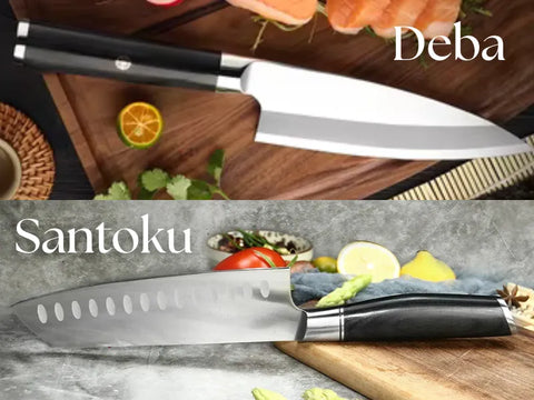 Deba Knife vs Santoku