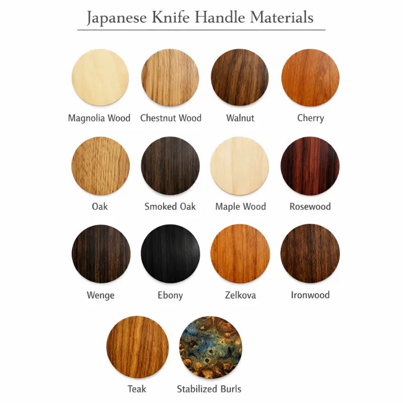 Explore every types of japanese knife handle materials