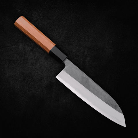 Santoku Blue Steel #2 Kurouchi 165mm - Kasumi Japan