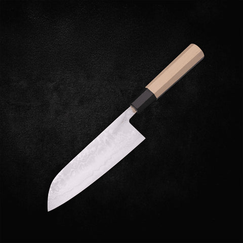 Santoku Blue Super Damascus 165mm - Kasumi Japan