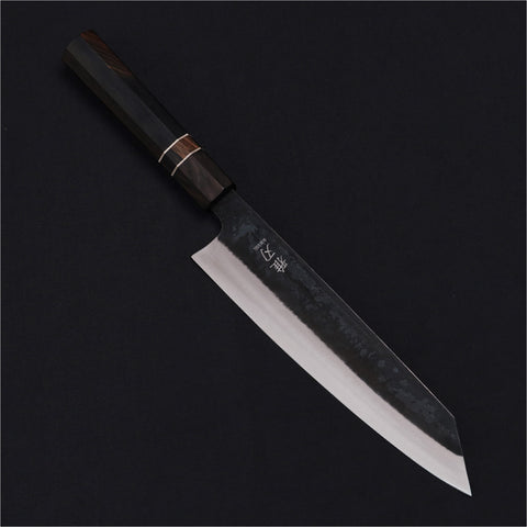 Bunka Blue Steel Ebony Wood Handle