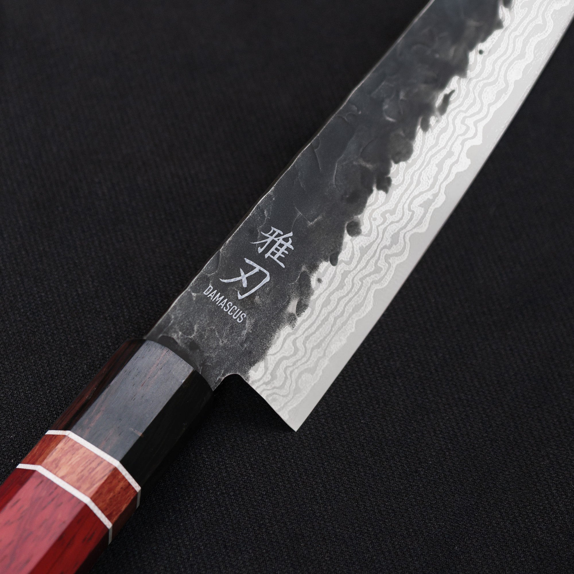 Kiritsuke Knife - Damascus 2 Red Ebony Wood Handle – Kasumi Japan
