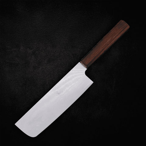 Nakiri VG-10 Damascus Sumi Urushi Handle 165mm - Kasumi Japan