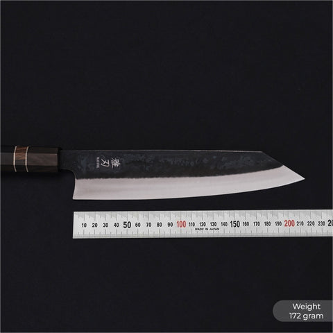 Bunka Blue Steel Ebony Wood Handle