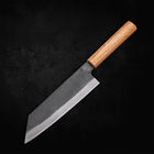 Bunka Blue Steel #1 Kurouchi Stainless Clad Oak Handle190mm - Kasumi Japan