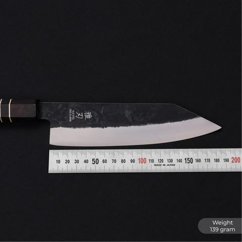 Daily Cut Japanese Trio – Blue Steel Blades, Ebony Wood Handles (Bunka, Nakiri, Santoku) Custom