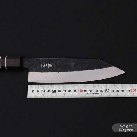 Bunka Blue Steel Ebony Wood Handle