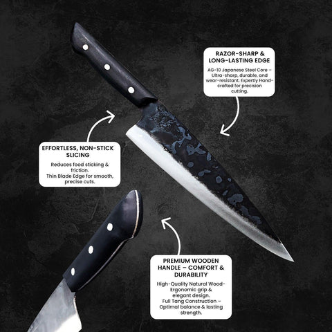 4-Piece Premium Handcrafted Chef Knife Set with Western-Style Handle - Kasumi Japan
