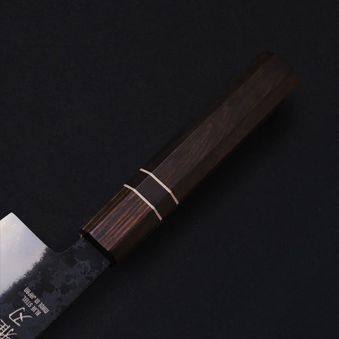 Petty Blue Steel Ebony Wood Handle + Whetstone