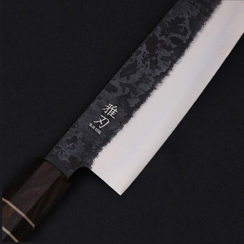 Nakiri Blue Steel VG10 Clad – Ebony Handle 180mm/7in