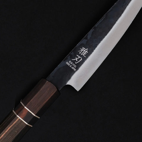 Petty Blue Steel Ebony Wood Handle + Whetstone