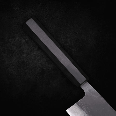 Nakiri Knife with Blue Steel #2 Kurouchi Damascus 165mm - Kasumi Japan