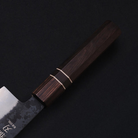 Santoku Blue Steel Ebony Wood Handle 170mm/6.7in