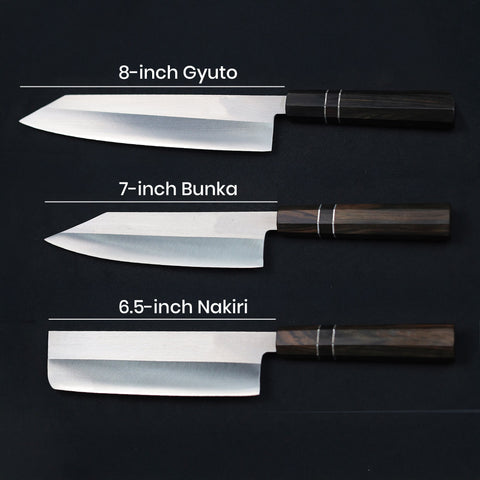 3-Piece VG-10 Japanese Knife Set V2 by Kasumi Japan – Precision & Craftsmanship
