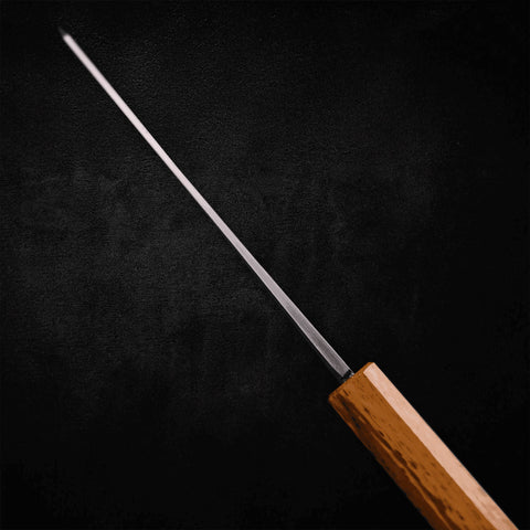 Bunka Blue Steel #1 Kurouchi Stainless Clad Oak Handle190mm - Kasumi Japan