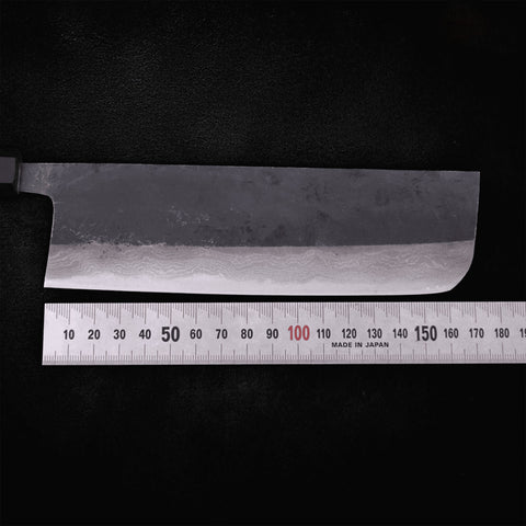 Nakiri Knife with Blue Steel #2 Kurouchi Damascus 165mm - Kasumi Japan