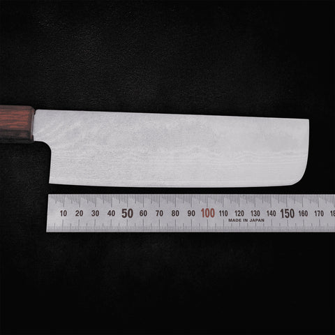 Nakiri VG-10 Damascus Sumi Urushi Handle 165mm - Kasumi Japan