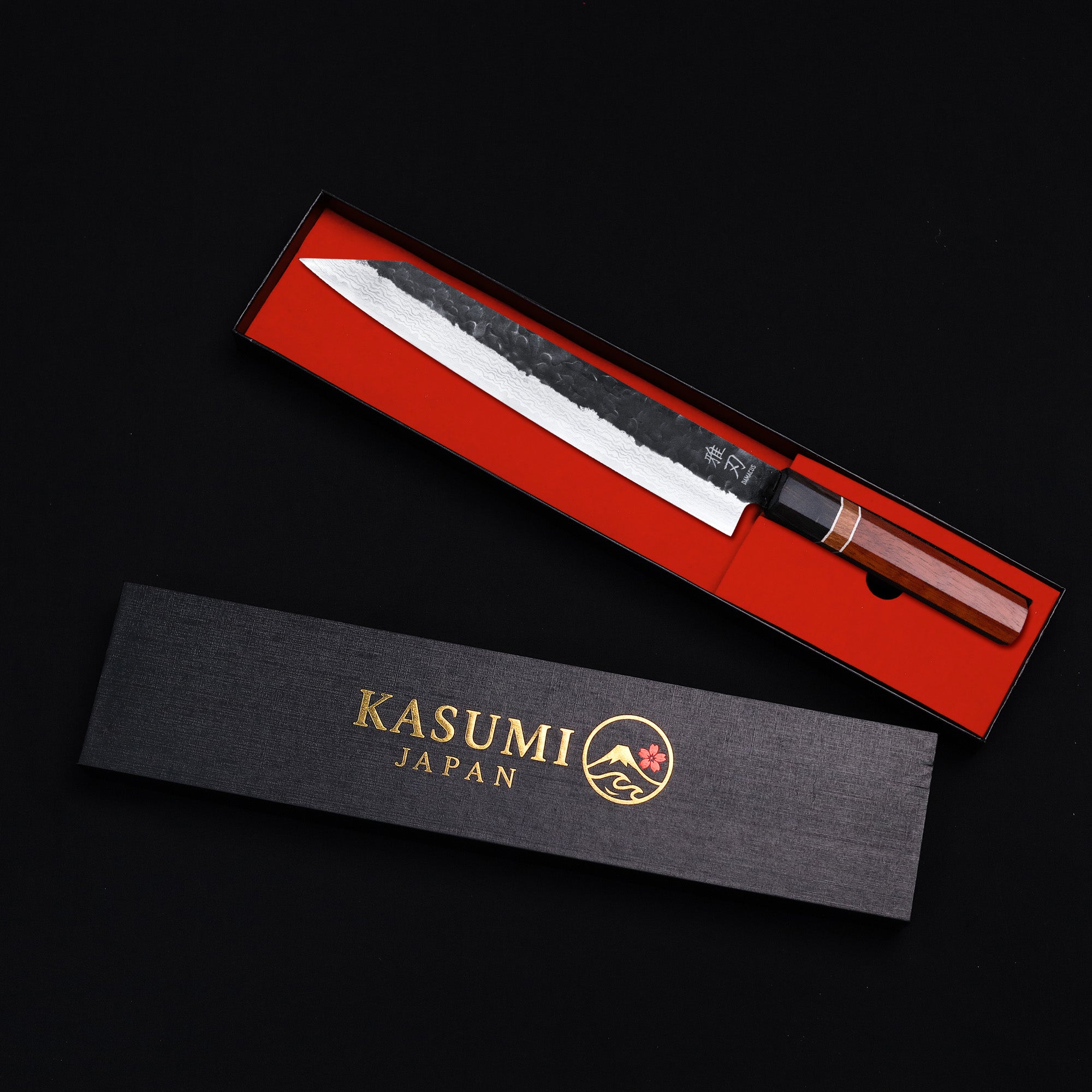 Occlusion Niwa Katsumi 裁断済み Kiritsuke Knife - Damascus 2 Red Ebony Wood Handle – Kasumi Japan