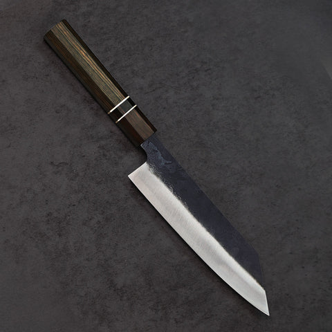 Bunka Blue Steel Ebony Wood Handle 185mm