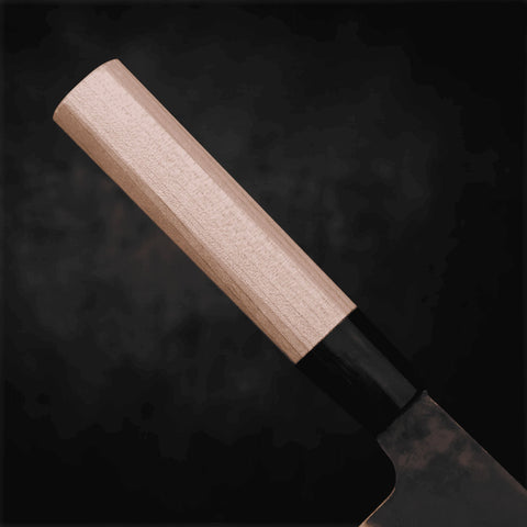 Bunka Blue Steel #1 Kurouchi Buffalo Magnolia Handle 190mm - Kasumi Japan