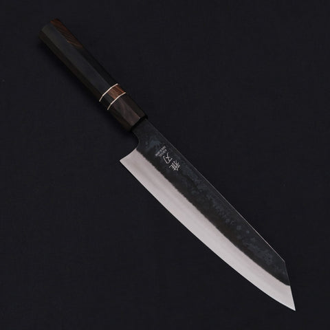 Bunka Blue Steel Ebony Wood Handle