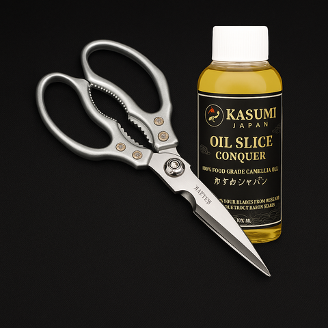 Camellia Oil Blade Care & Pro Multi-Function Kitchen Scissors Gift Set