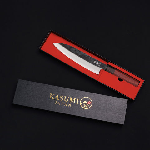 Gyuto Blue Steel Red Ebony Wood Handle 190mm/7.4in
