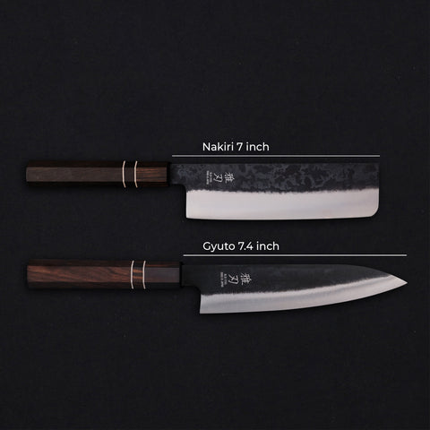 2‑Piece Everyday Essential Set - Japanese Kitchen Knives (Gyuto + Nakiri)