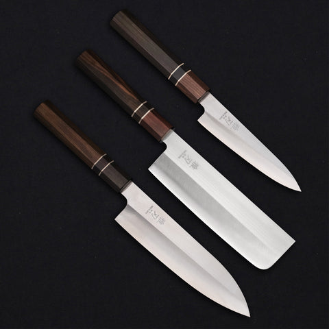 3‑Piece VG-10 Family Prep Set (Gyuto, Nakiri, Petty)