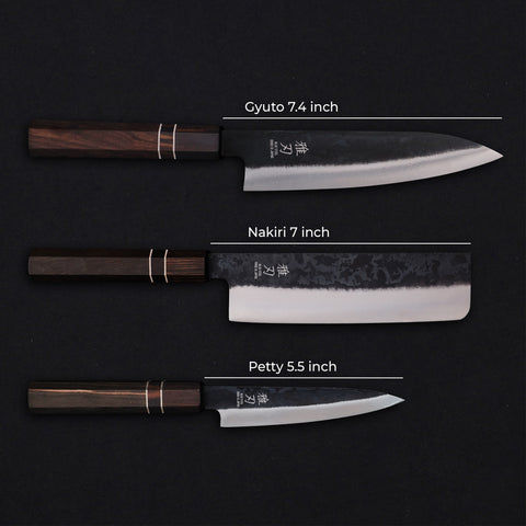 3‑Piece Family Prep Set (Gyuto, Nakiri, Petty)