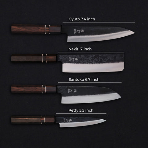 4‑Piece Complete Kitchen Set | Japanese Knife Bundle (Gyuto, Nakiri, Petty, Santoku)