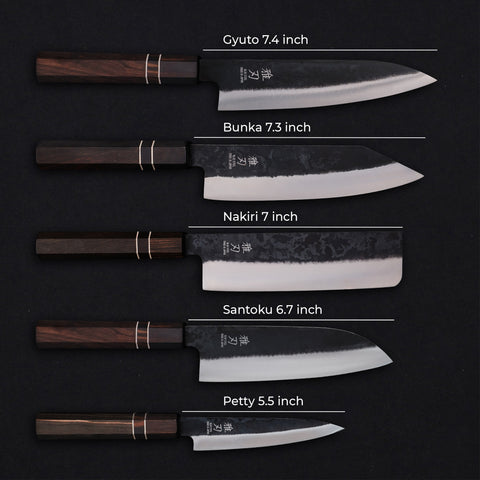 5‑Piece Ultimate Home Cook Bundle (Gyuto, Nakiri, Petty, Santoku, Bunka)