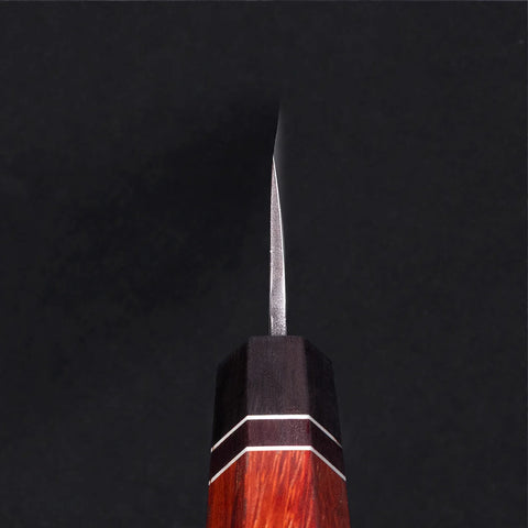 Nakiri Aogami Damascus Red Ebony Wood Handle + Whetstone