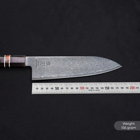 Santoku Damascus VG10 Ebony Wood Handle