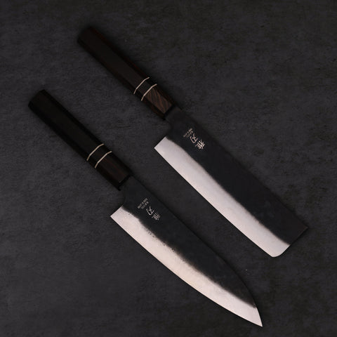 2‑Piece Everyday Essential Set | Japanese Kitchen Knives (Gyuto + Nakiri) Custom