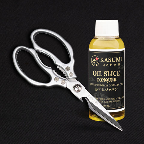 Camellia Oil Blade Care & Pro Multi-Function Kitchen Scissors Gift Set