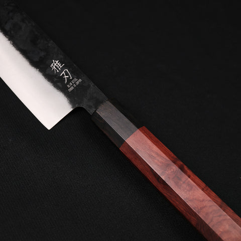 Honesuki Blue Steel Red Ebony Wood Handle 150mm/5.9in
