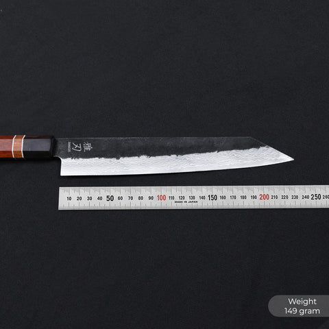 Kiritsuke Knife - Damascus Red Ebony Wood Handle