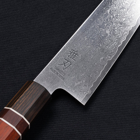 Petty Damascus VG10 Ebony Wood Handle + Whetstone